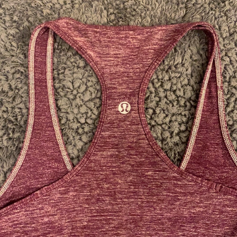 LULU LEMON- Exercise top. Plum colored. Medium, nearly new.